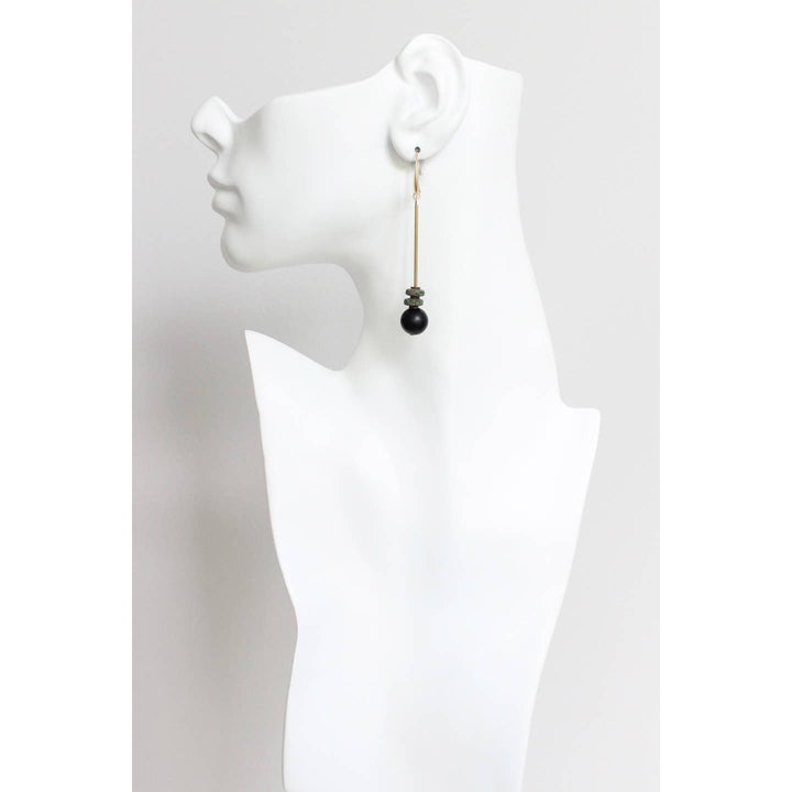 Black + Moss Geo Earrings