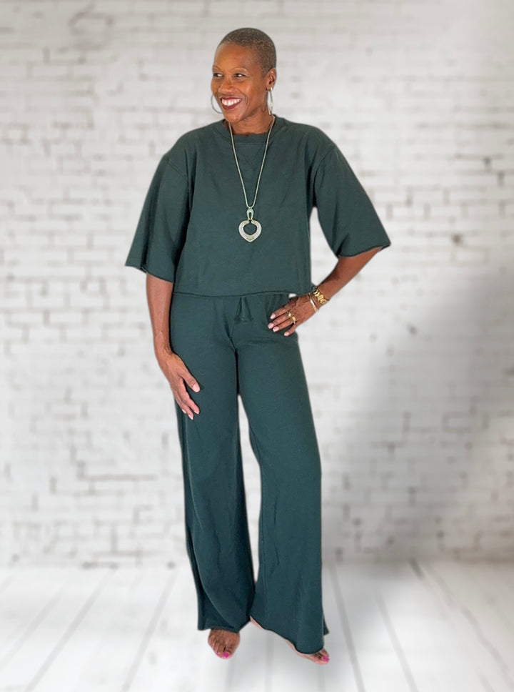 Wideleg Drawstring Pant