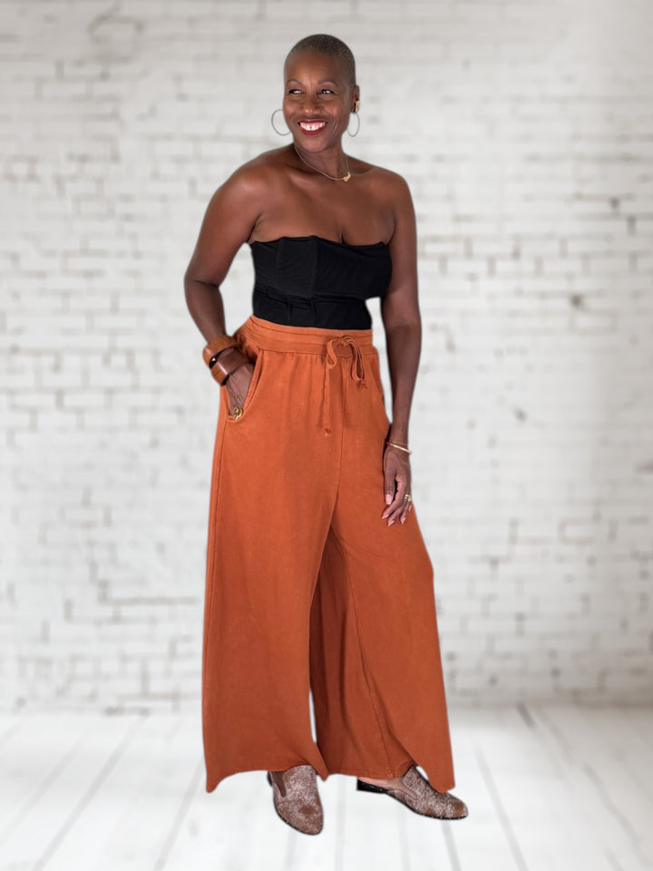 Draw String Wide Leg Pants