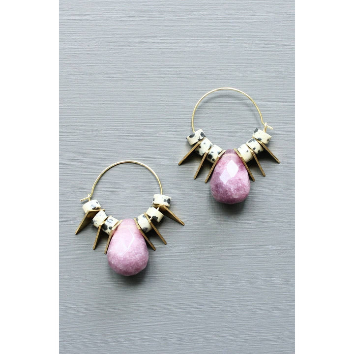 Purple + Dal Jasper Hoop Earrings