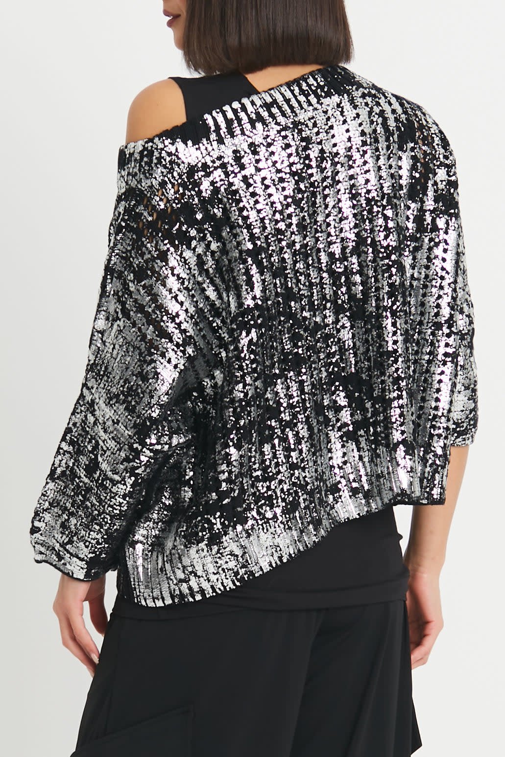 Metallic Crochet Sweater
