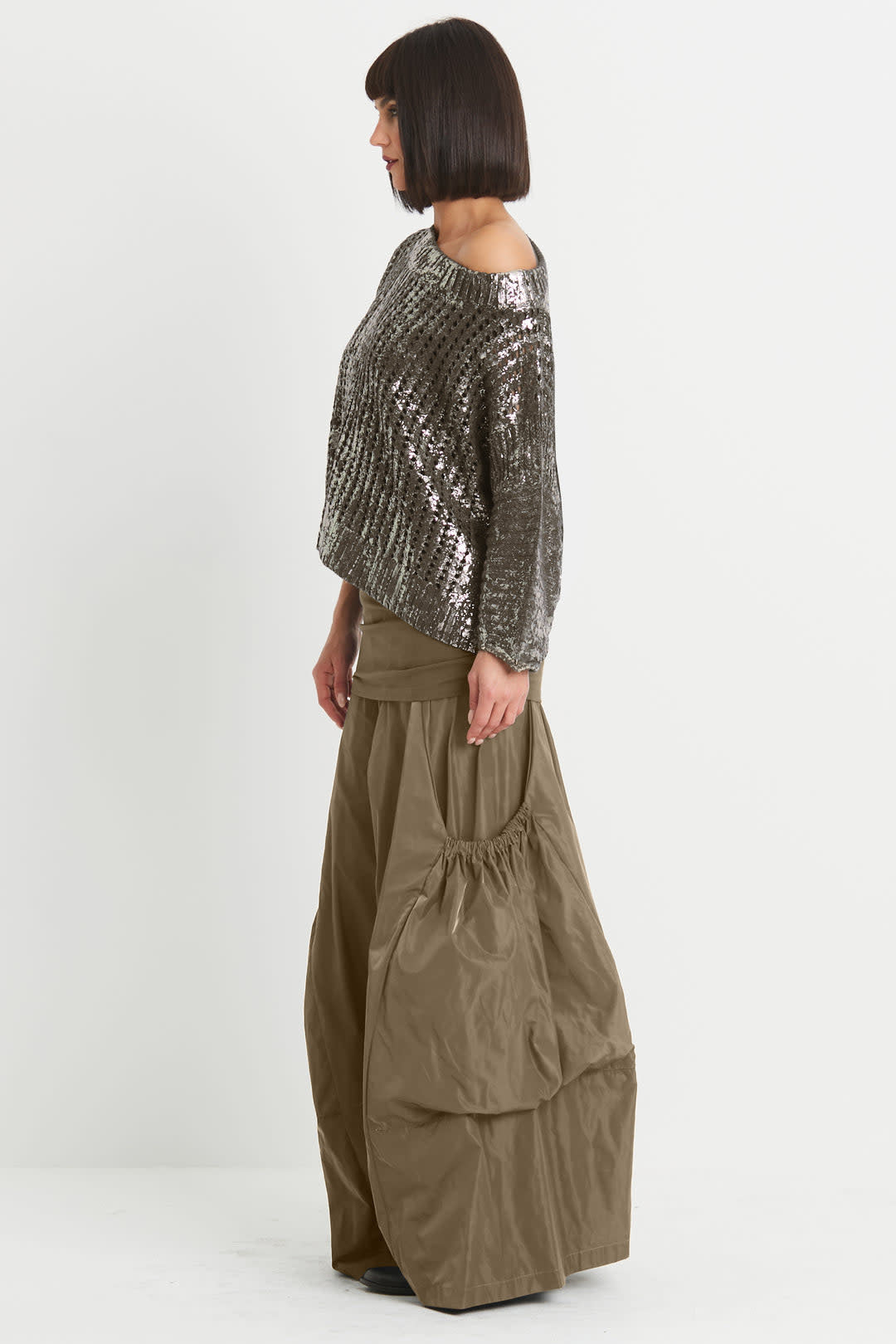 Metallic Crochet Sweater