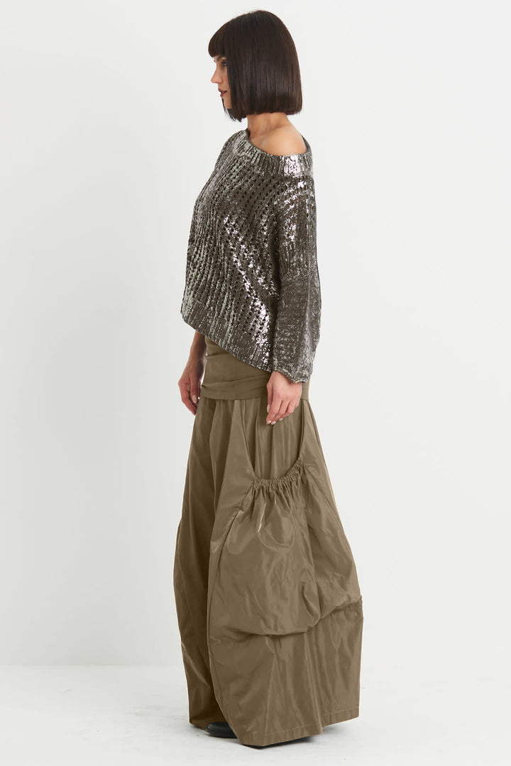 Metallic Crochet Sweater