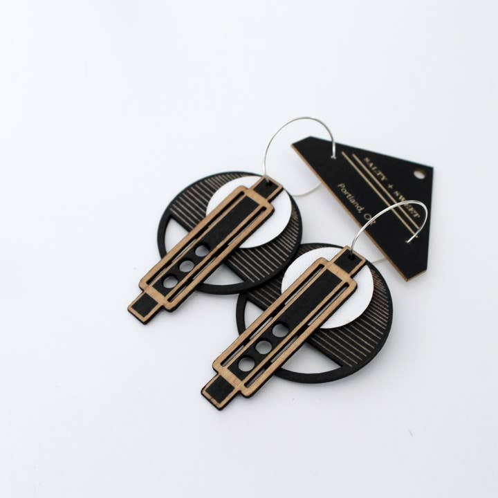 Wright Black Arch Earrings