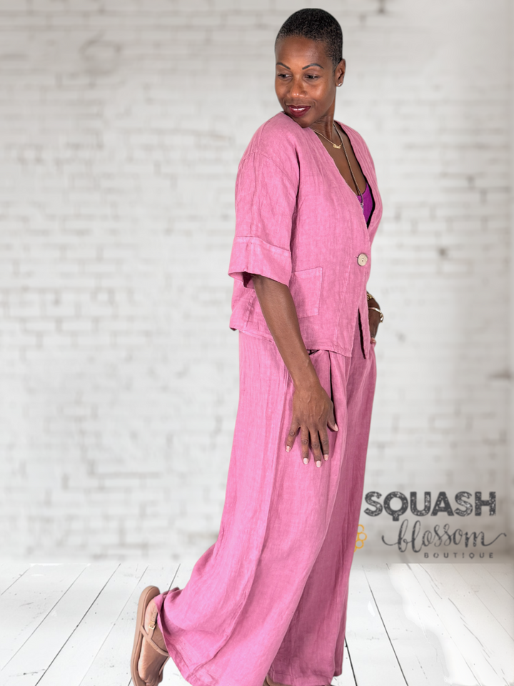 Clean Front Wide Leg Pant