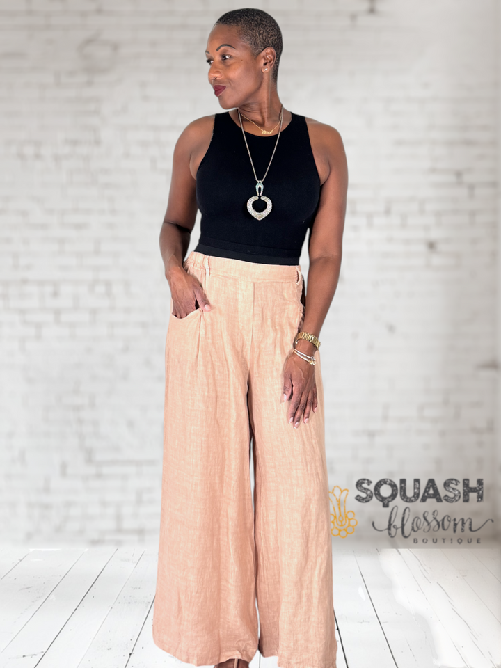 Clean Front Wide Leg Pant