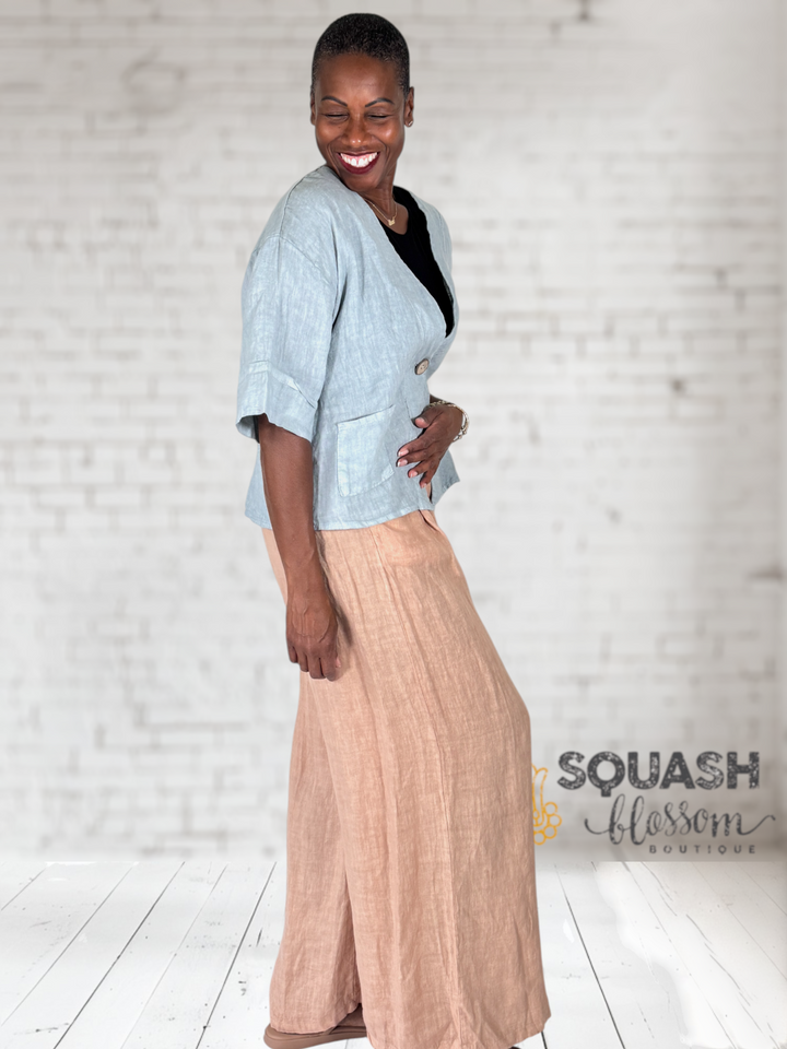 Clean Front Wide Leg Pant