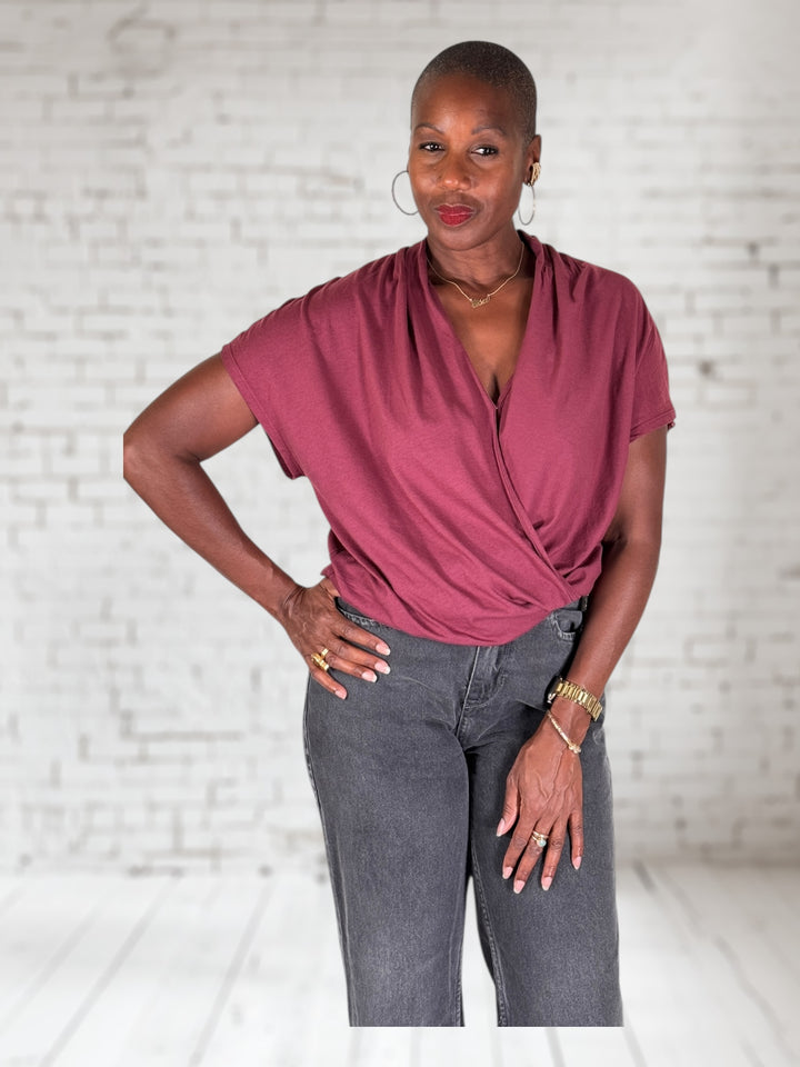 Surplice Drop Shldr Tee