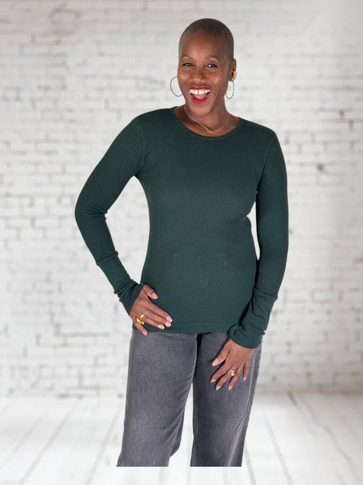 Long Sleeve Fit Thermal Crewneck
