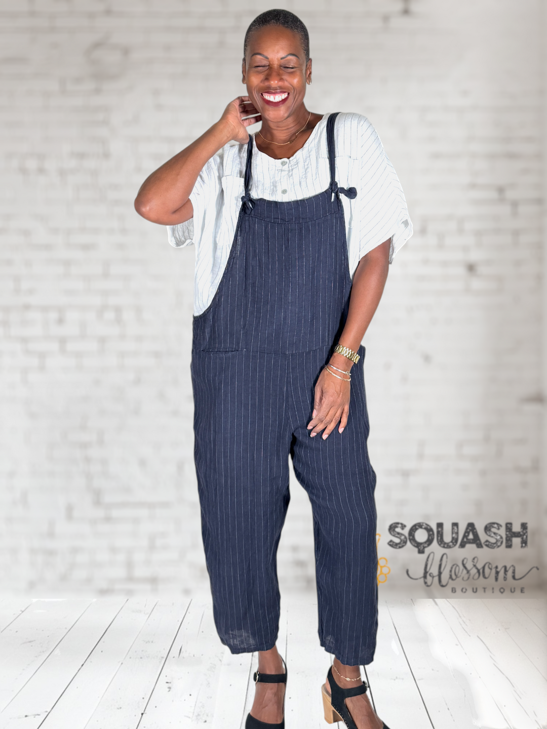 Pinstripe Overalls