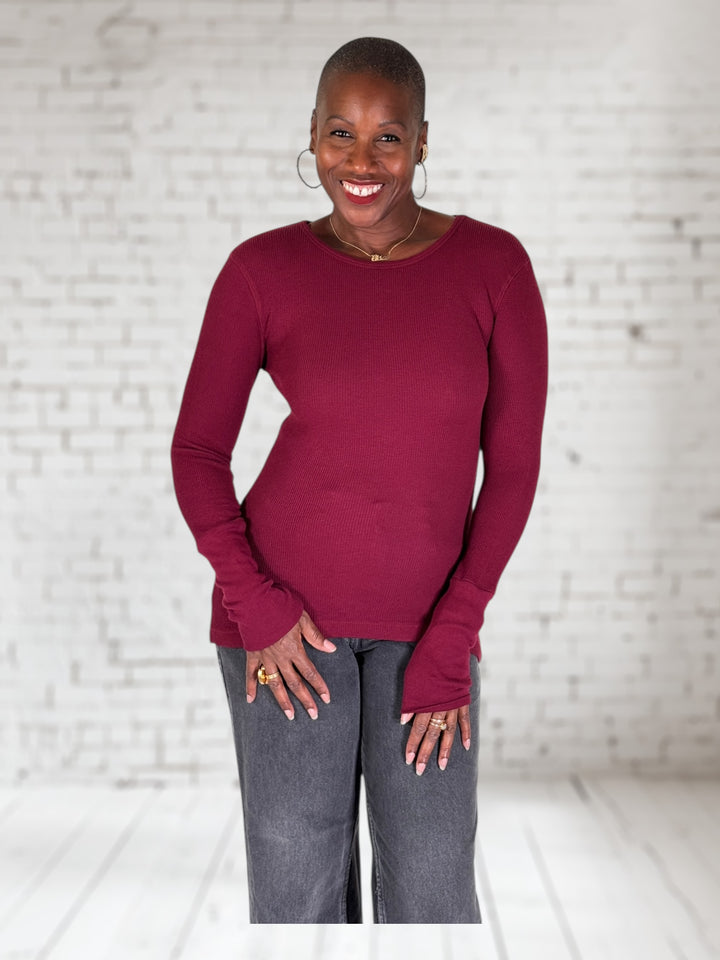 Long Sleeve Fit Thermal Crewneck