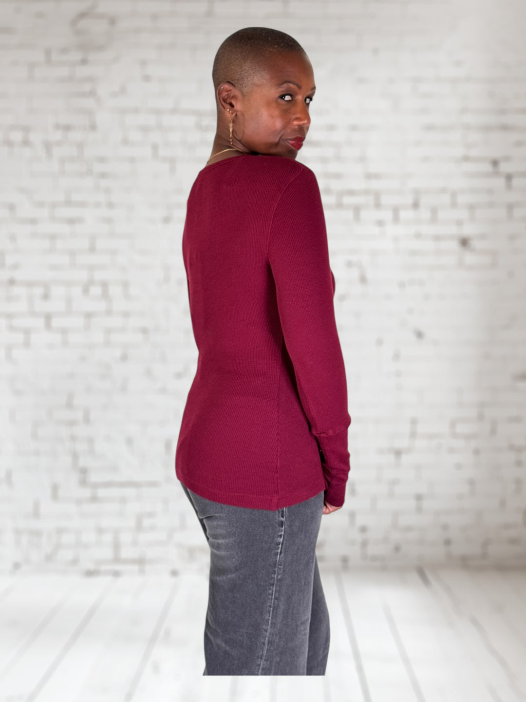 Long Sleeve Fit Thermal Crewneck
