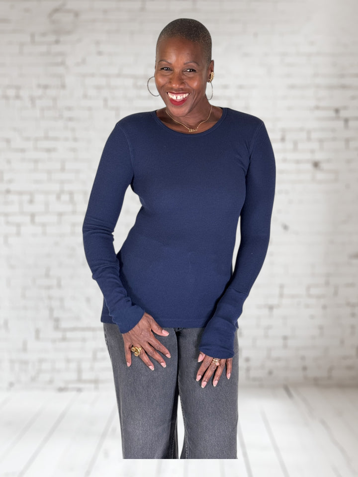 Long Sleeve Fit Thermal Crewneck