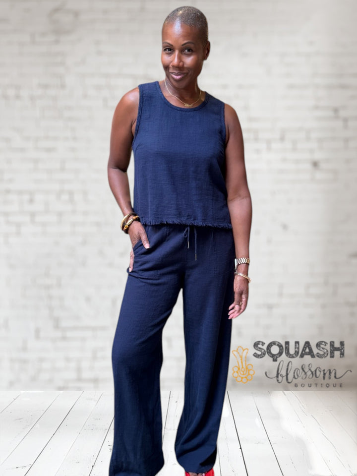 Wide Leg Gusset Pant