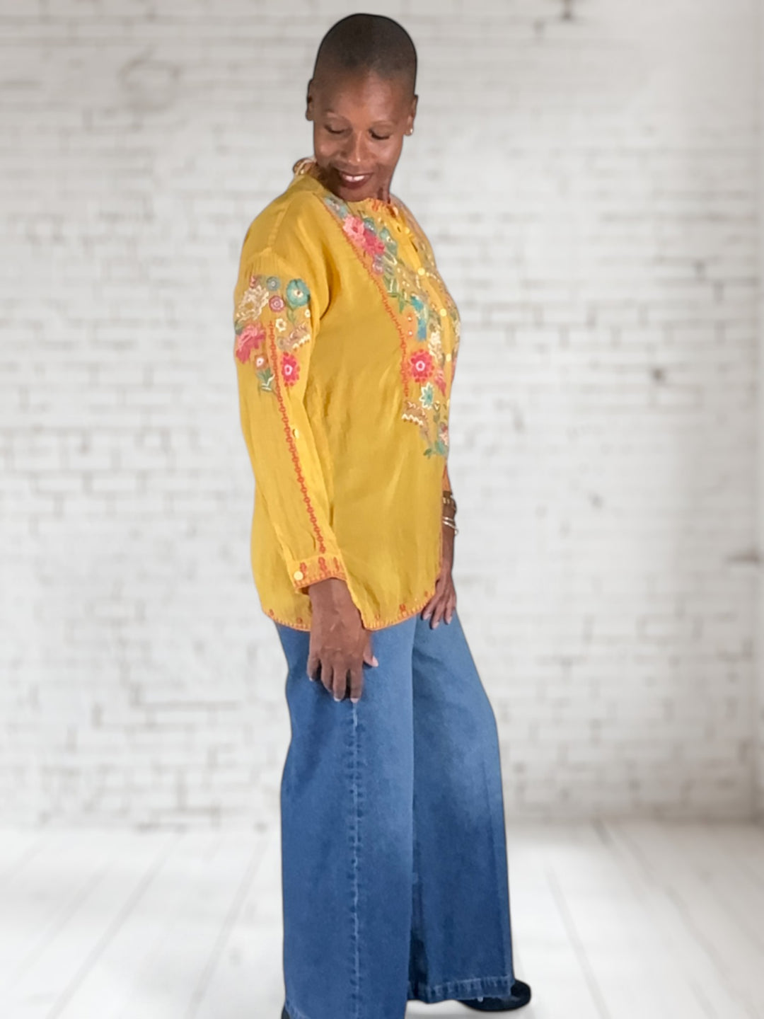 Audrey Mandarin Collar Shirt