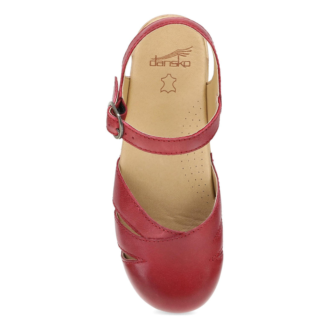 Red Margreta Mary Jane Clog