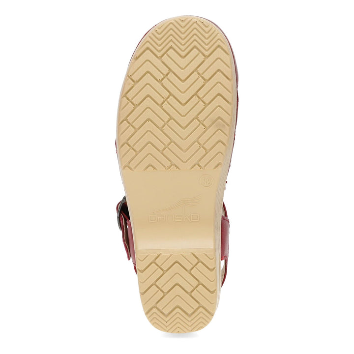 Red Margreta Mary Jane Clog