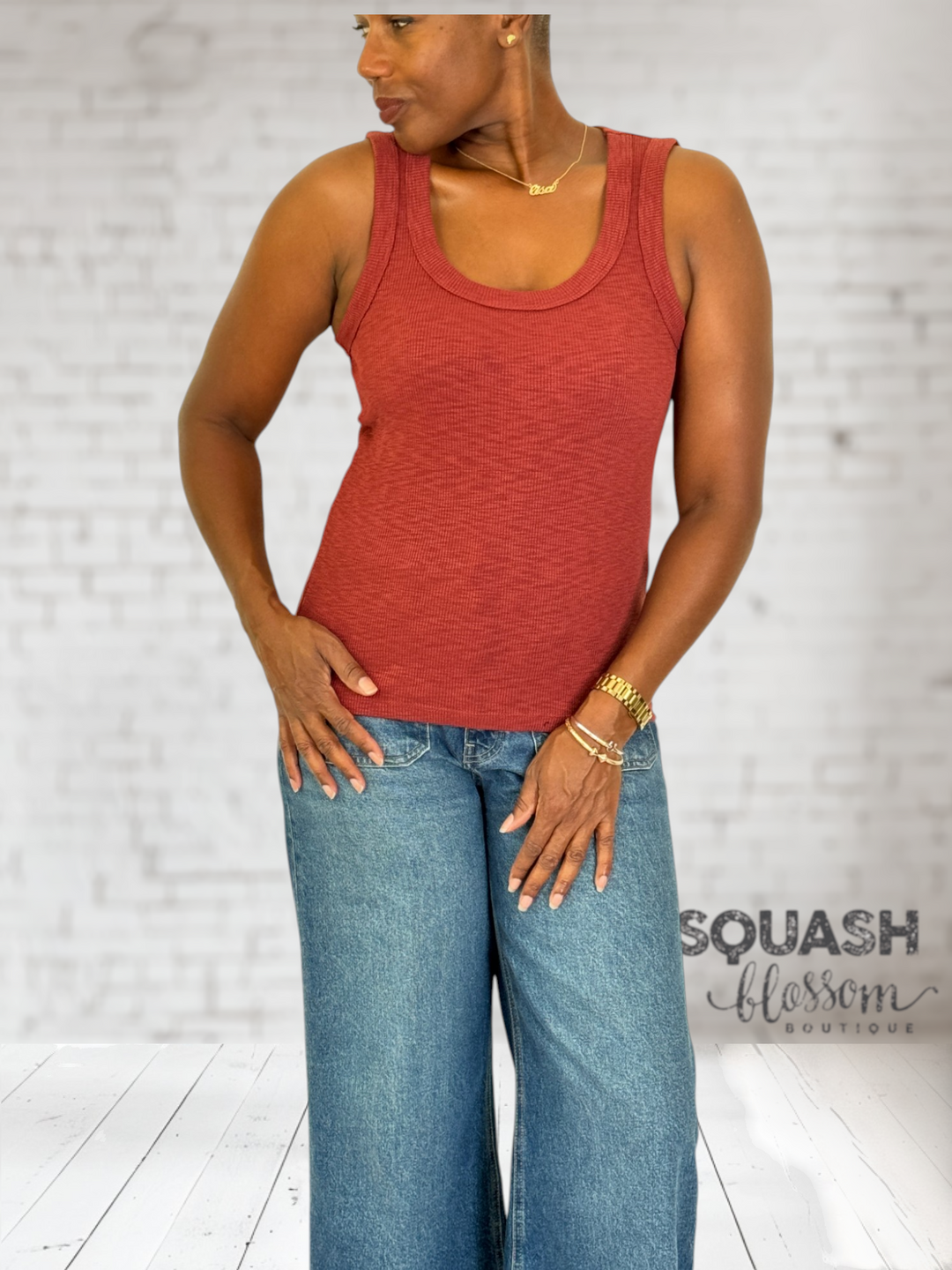 Deep Scoop Neck Tank