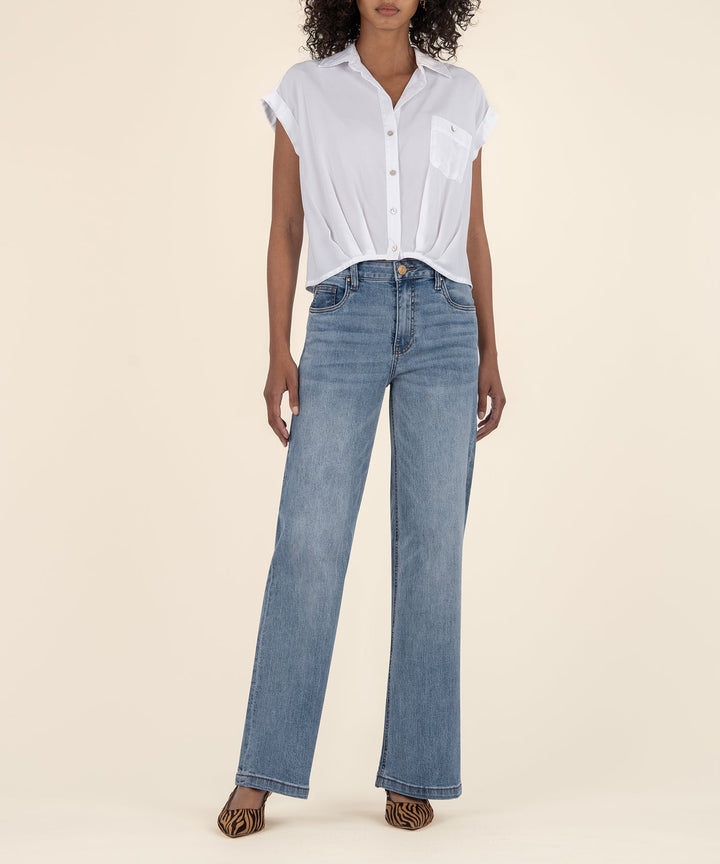 Gaia Pleated Cuff Shirt