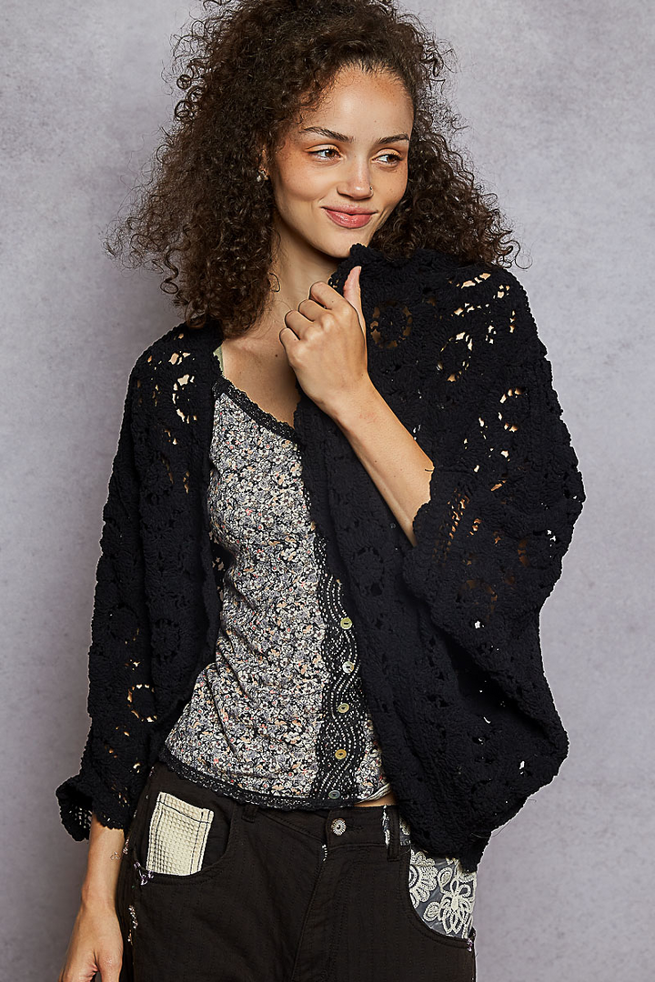 Crochet 3/4 sleeve Cardi