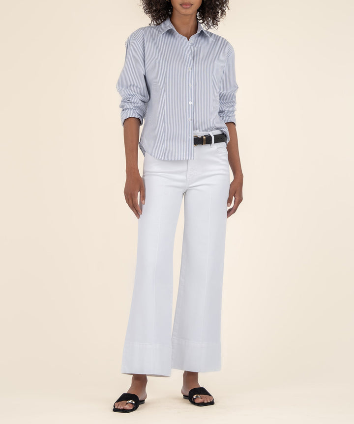 Meg High Rise Pin Tuck Wide Jeans