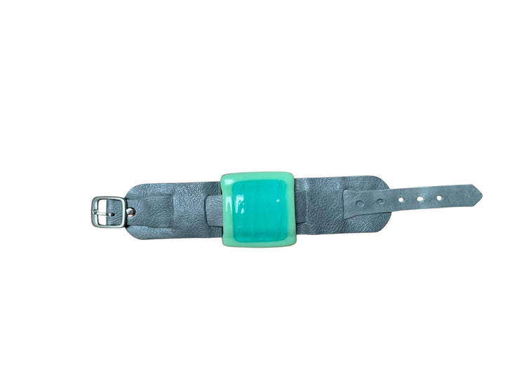Hand Glass Leather Bracelet