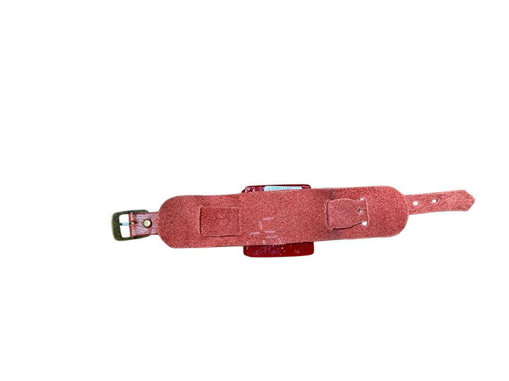 Hand Glass Leather Bracelet