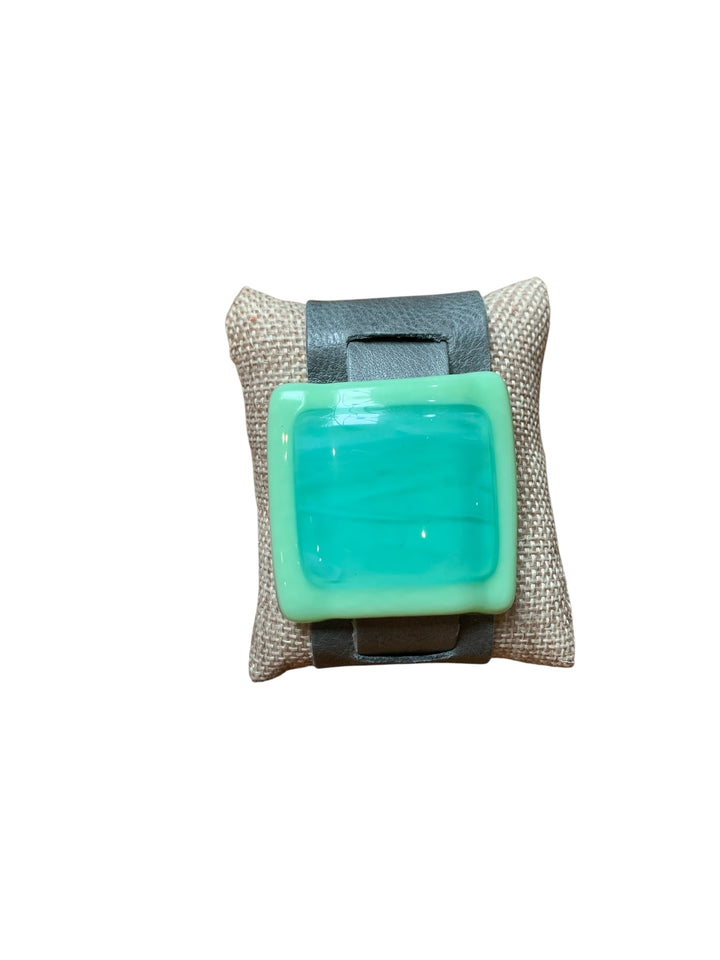 Hand Glass Leather Bracelet