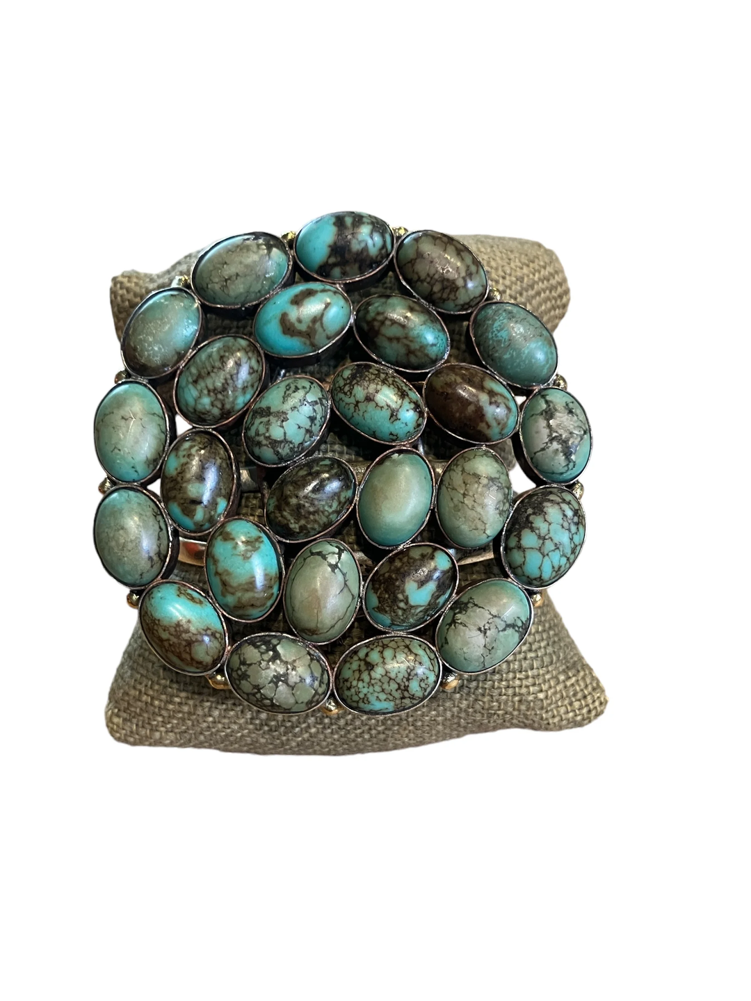 Turquoise Grid Cuff