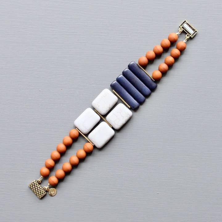 Navy + Gray Bracelet