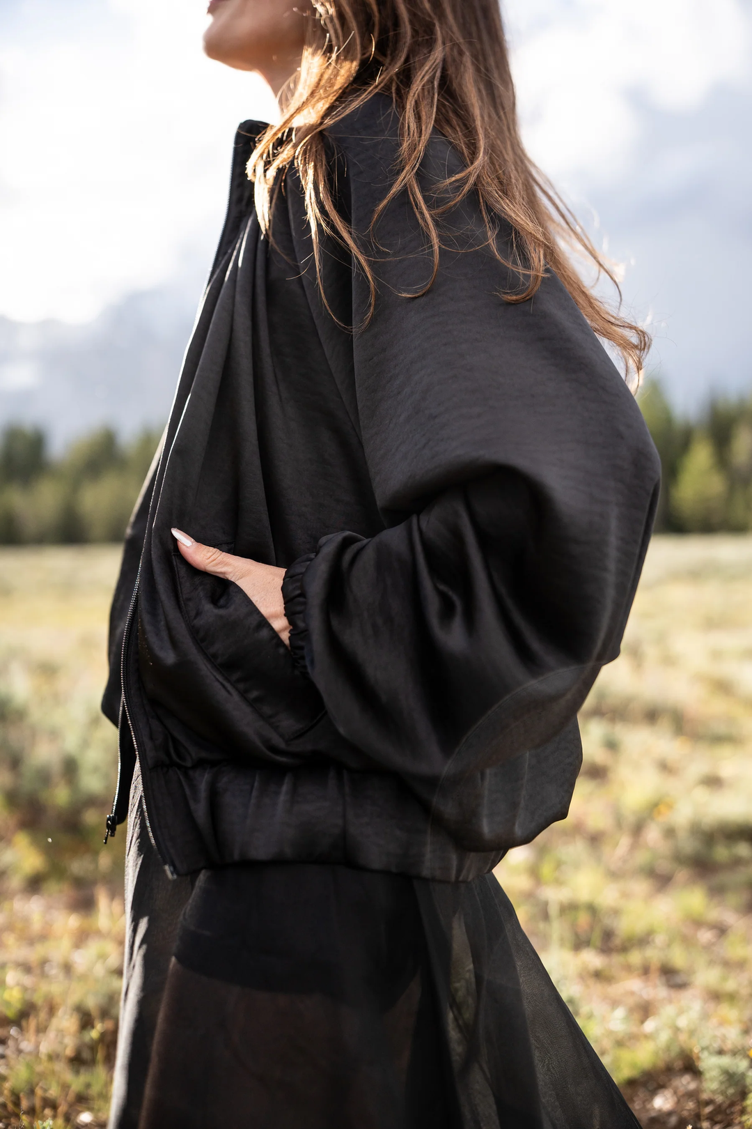 Evening Sateen Bomber