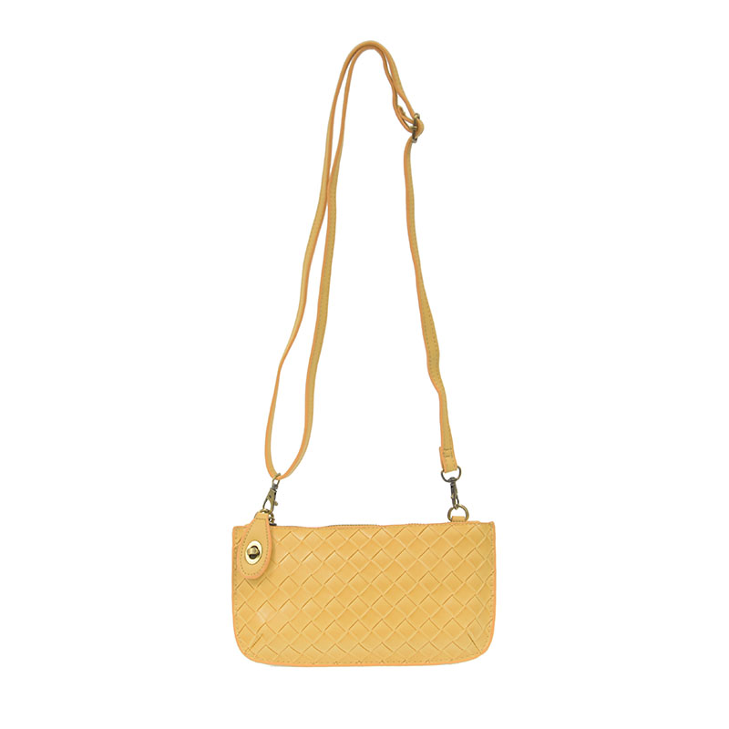 Wide Woven Crossbody Wristlet