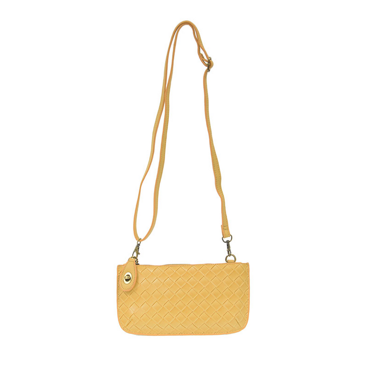 Wide Woven Crossbody Wristlet