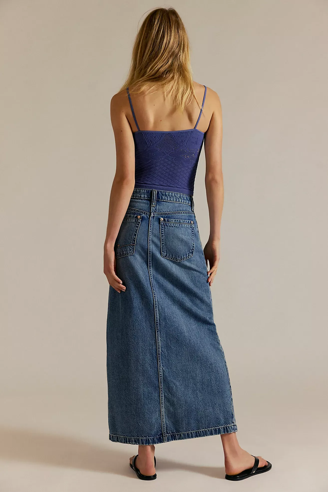 Nothing Better Denim Maxi Skirt