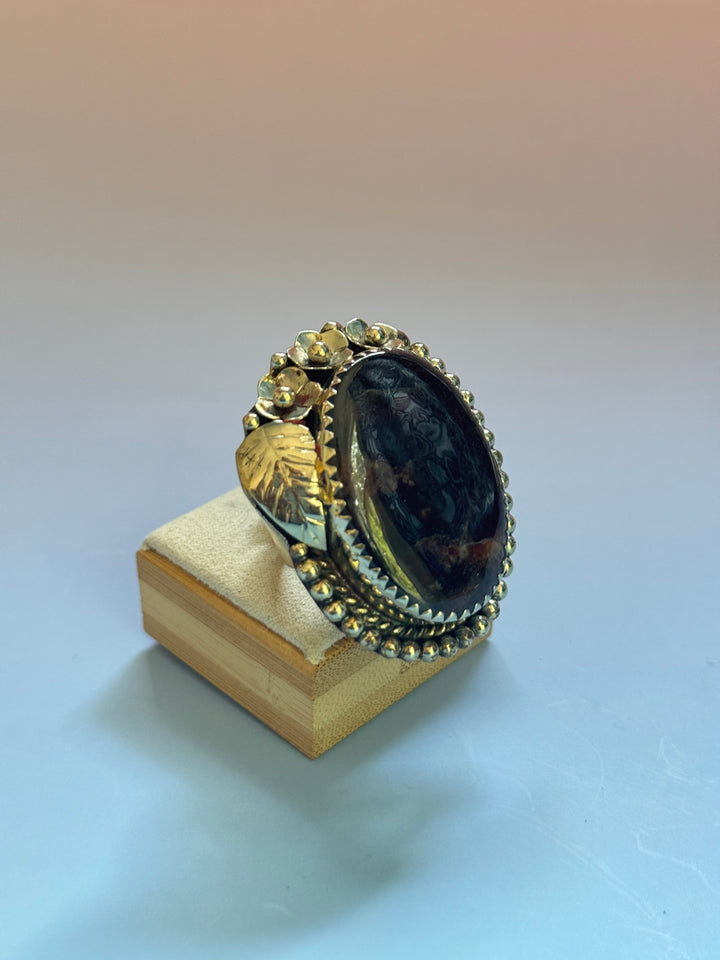 Fire Agate Adj Ring
