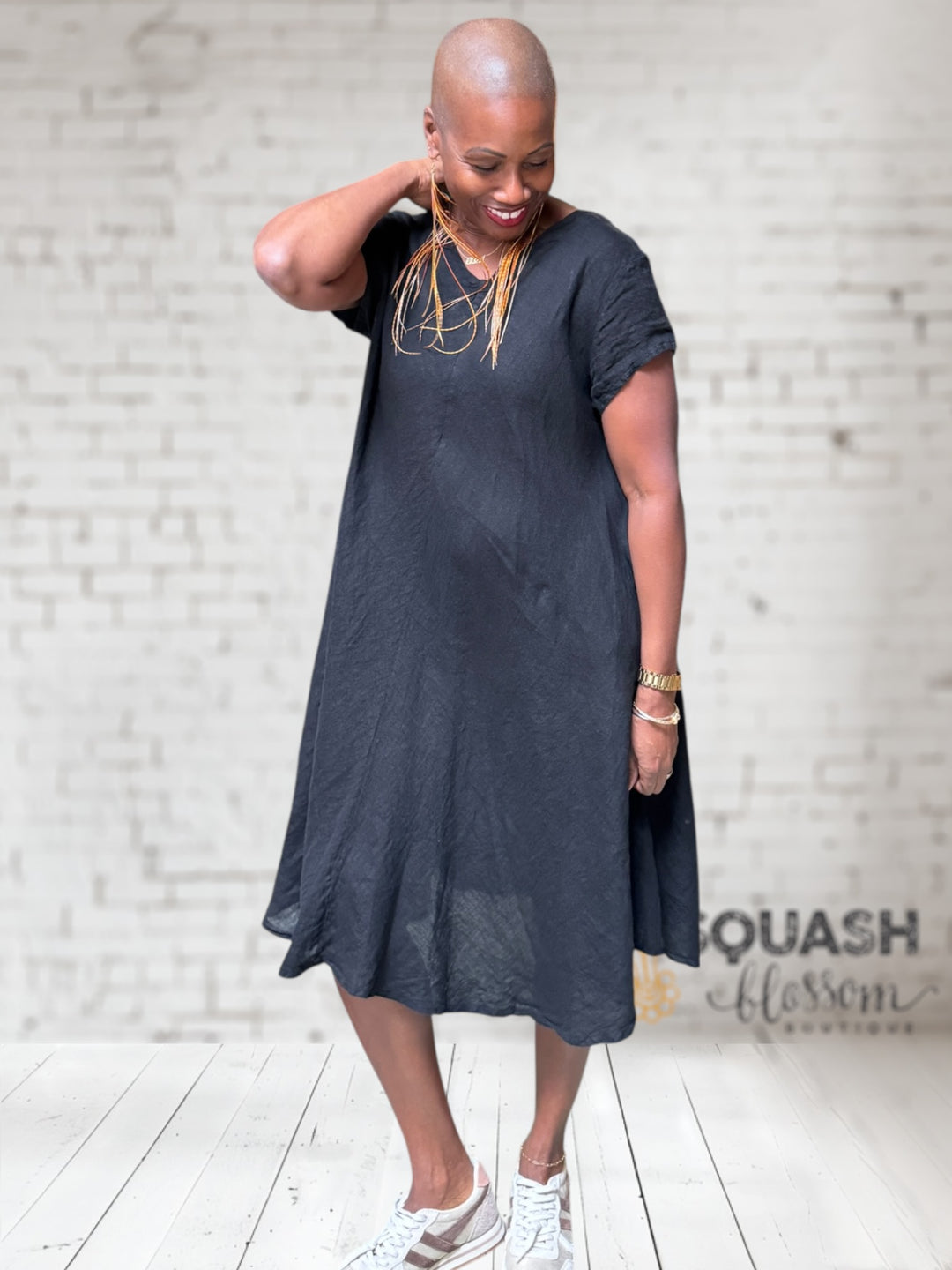 Fit Flare Linen Dress