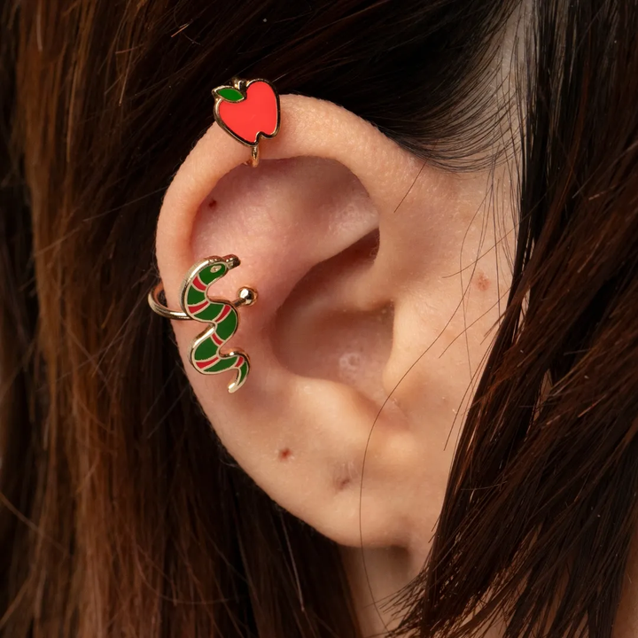 Snake Apple Ear Cuffs