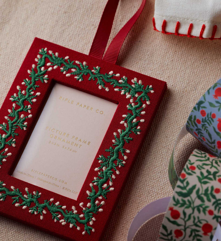 Garland Embroidered Frame Ornament