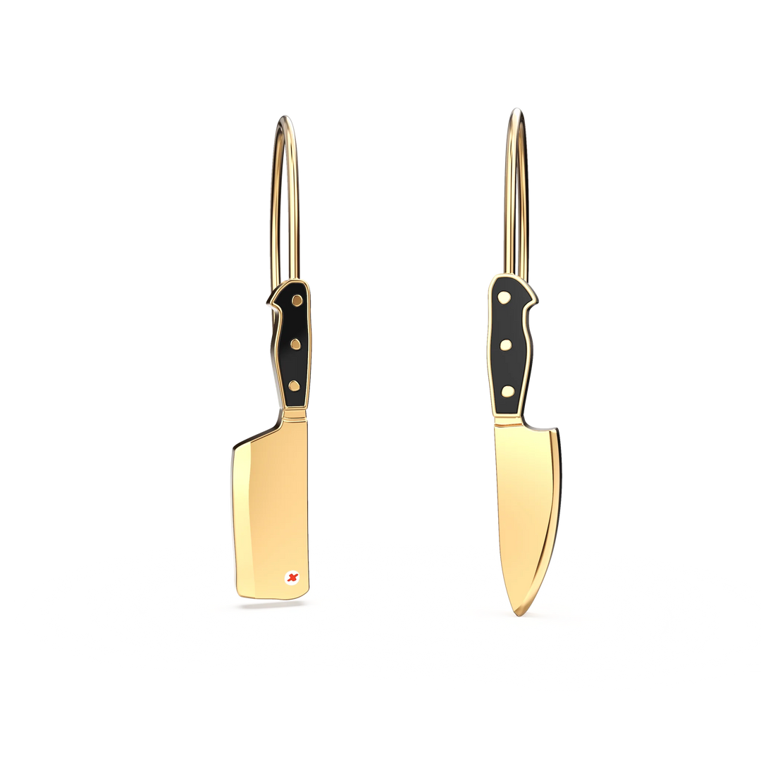 Chef Knife Cleaver Earrings