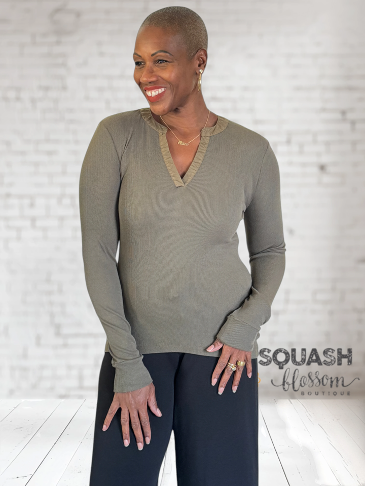 Split Neck Tee