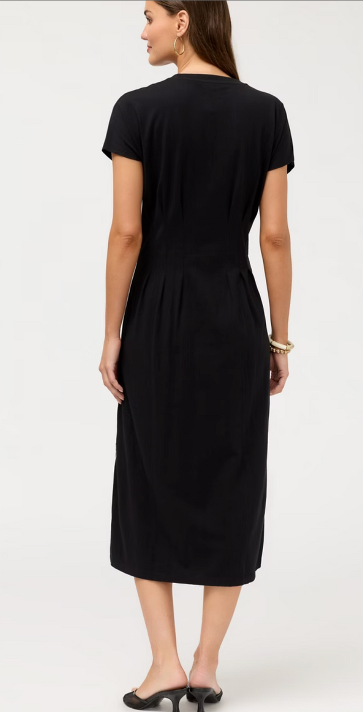 Pleated Waist Knit Dress