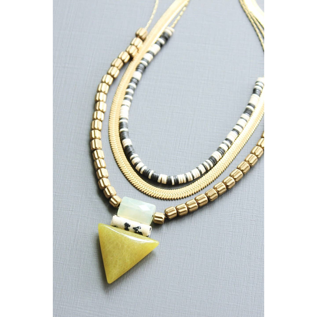 Triple Strand Artdeco Necklace
