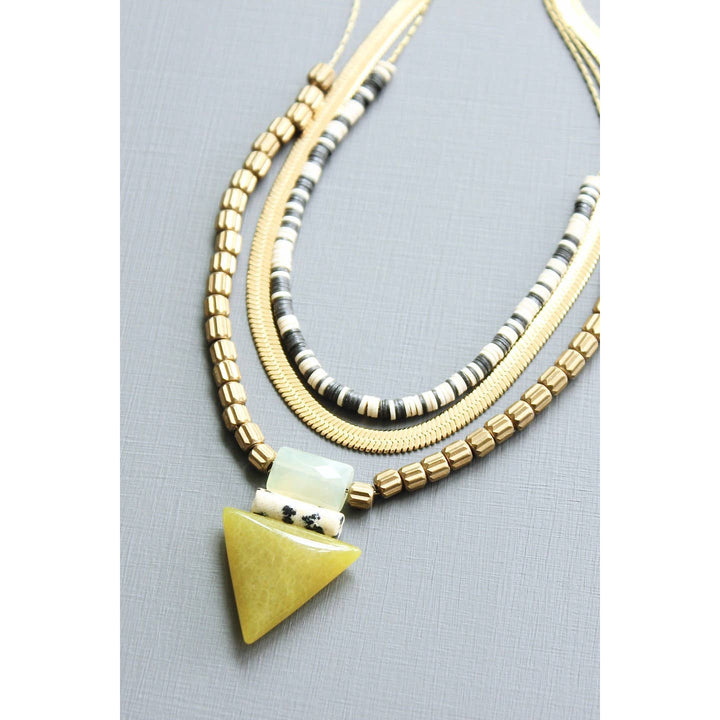 Triple Strand Artdeco Necklace