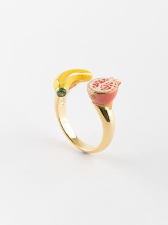 Banana Pomegranate Face to Face Ring