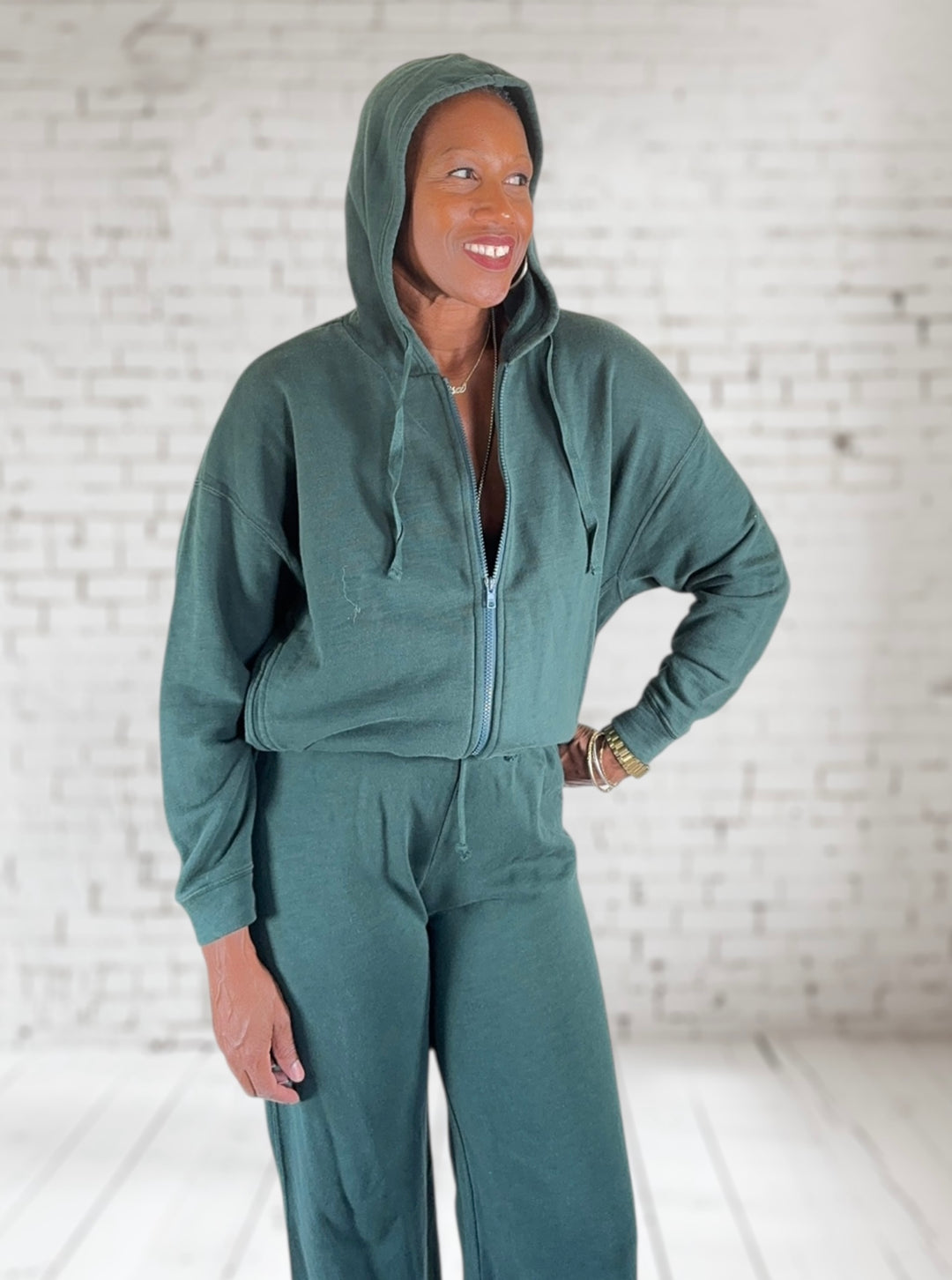 Slouch Zip Hoodie