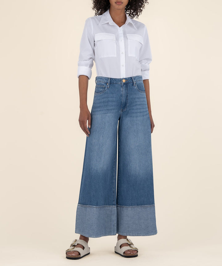 Kut Blake Crop Wide Leg Jeans