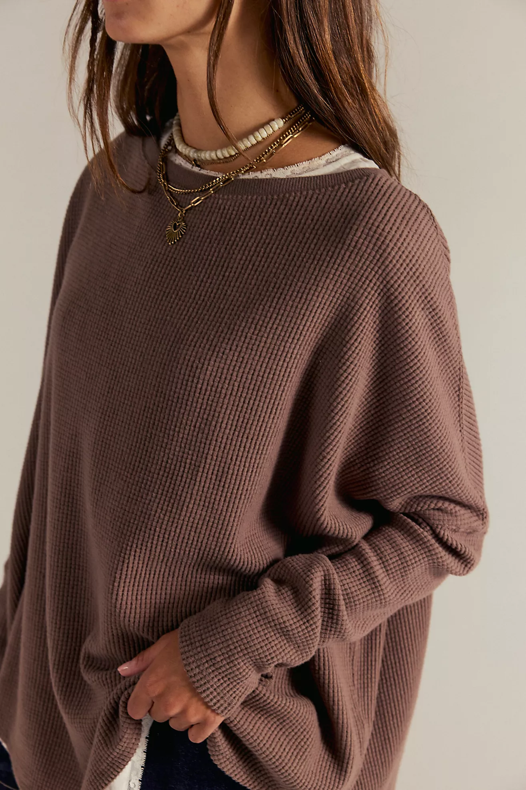 Latte Blues Thermal Top