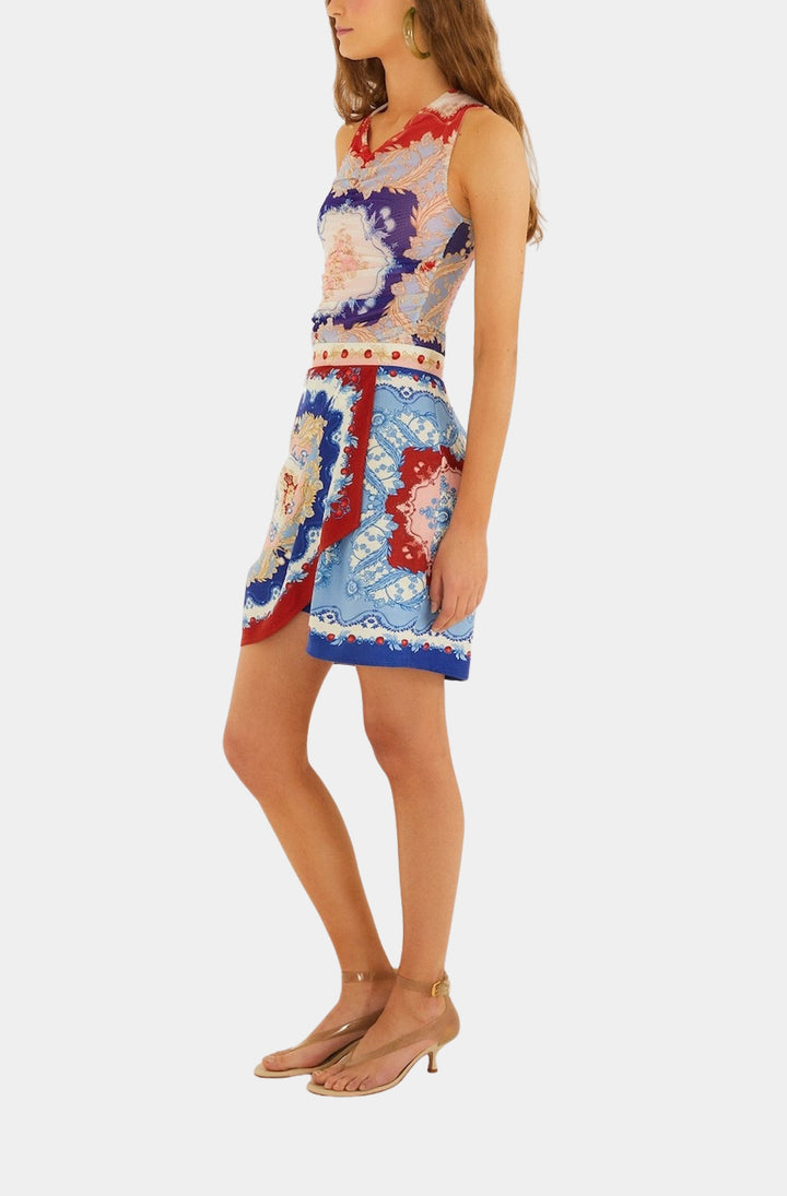 Royalty Scarf Mini Skirt