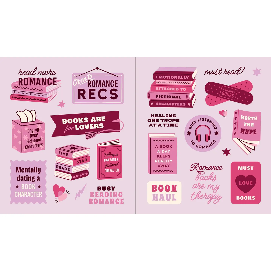 Romance Reader Sticker Book