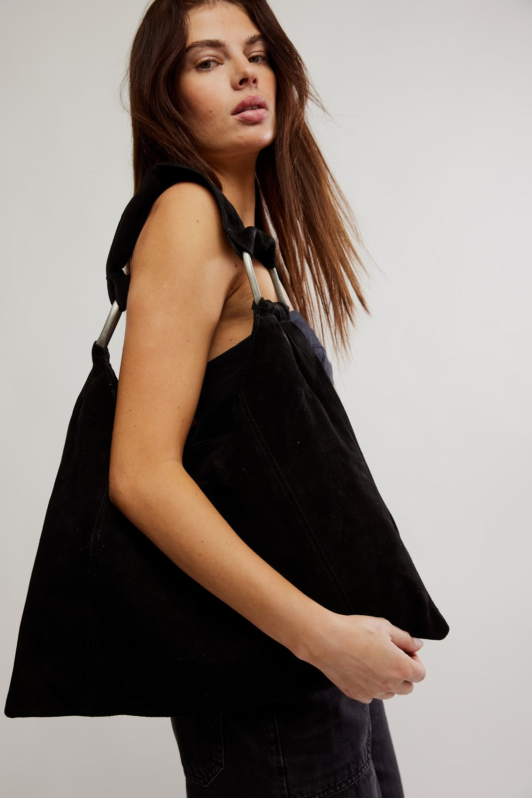 Bobbi Slouch Suede Tote